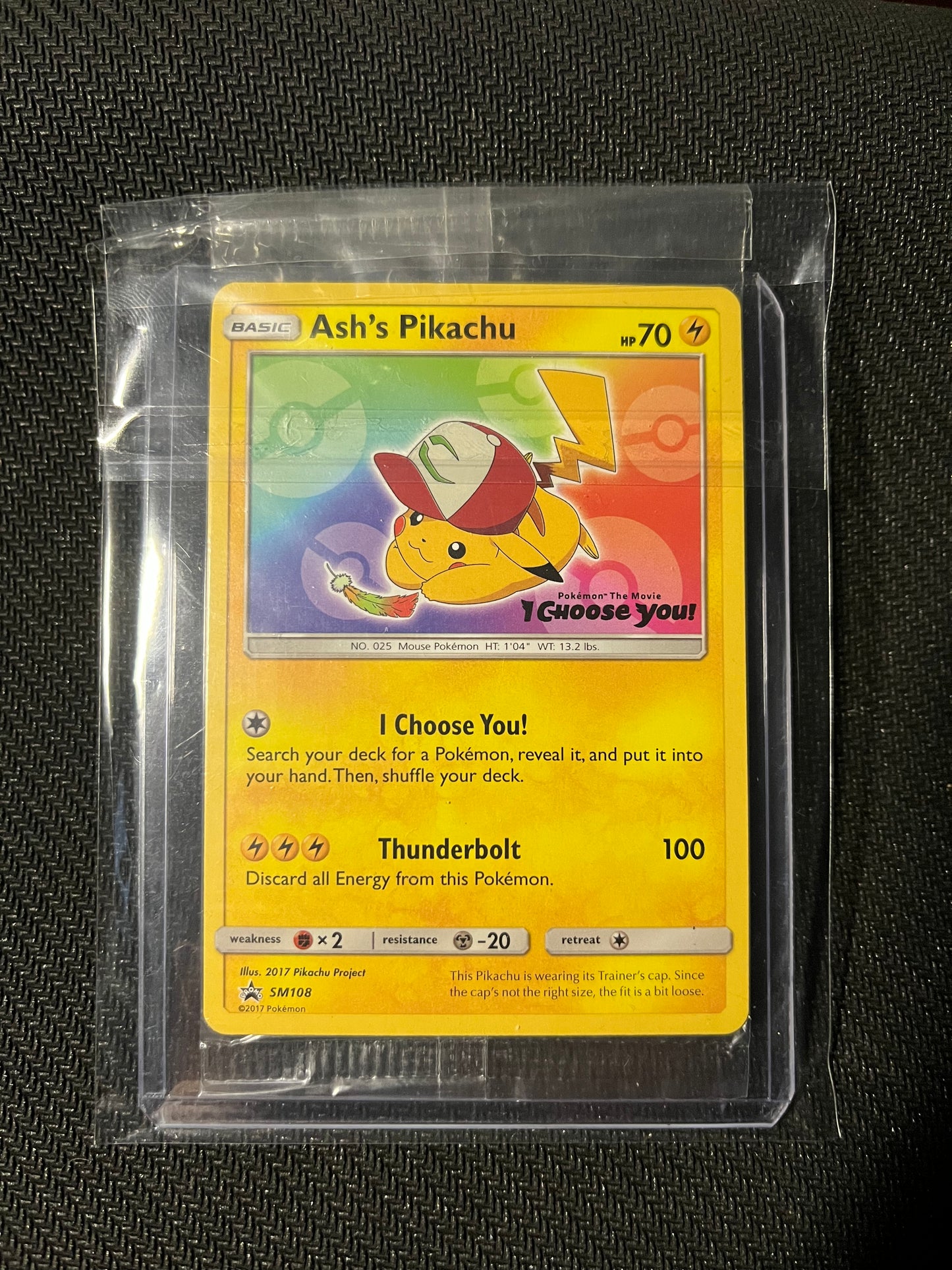 Ash's Pikachu #SM108 Pokemon Promo (Sealed)